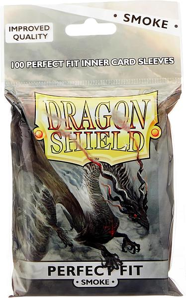 DRAGON SHIELD STANDARD SLEEVES - PERFECT FIT - SMOKE (100 SLEEVES)