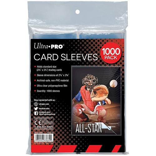 ULTRA PRO - STANDARD CARD SLEEVES (63.5mm x 88.9mm)  - 1000 PACK