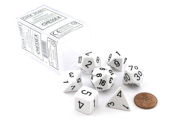 DICE CHESSEX - ROLE PLAYING DICE SET - WHITE (7 DICE)