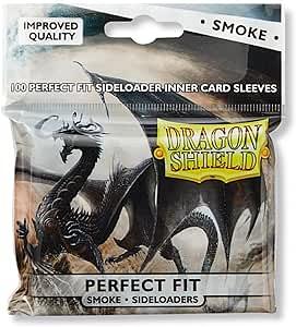 DRAGON SHIELD STANDARD SLEEVES - PERFECT SIZE - SIDELOADING - SMOKE - 100X