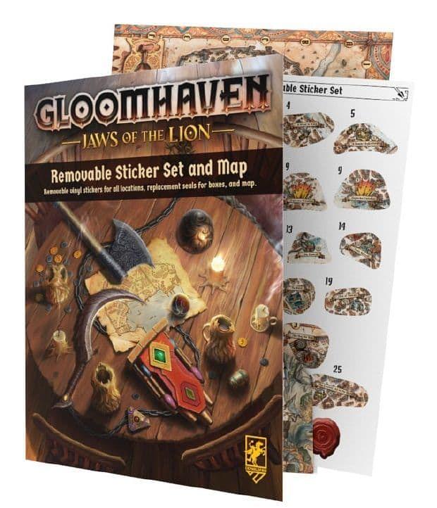 GLOOMHAVEN: JAWS OF THE LION - REMOVABLE STICKER SET AND MAP