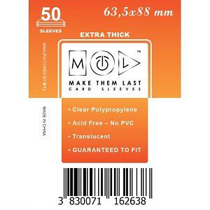 MTL OVITKI 63,5X88 MM 50PCS EXTRA THICK SLEEVES