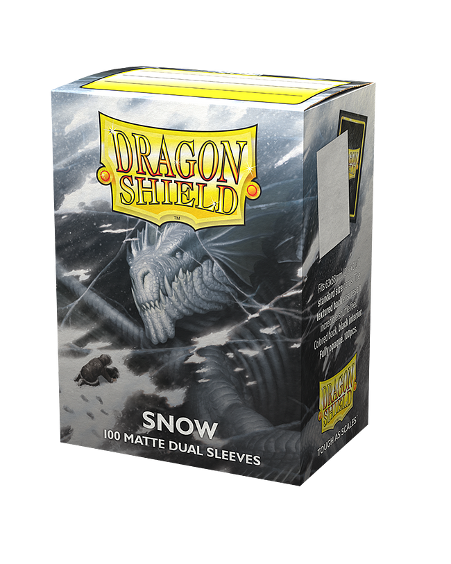 DRAGON SHIELD DUAL MATTE SLEEVES - SNOW (100X)