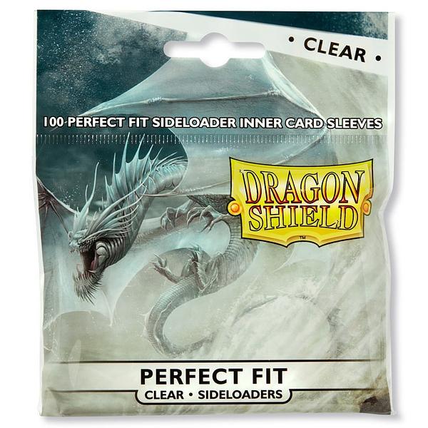 DRAGON SHIELD STANDARD SLEEVES - PERFECT SIZE - SIDELOADING - CLEAR - 100X