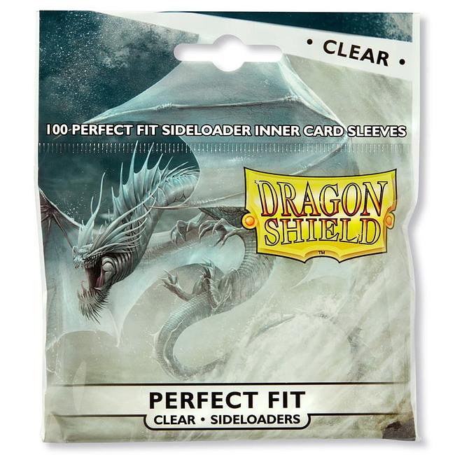 DRAGON SHIELD STANDARD SLEEVES - PERFECT SIZE - SIDELOADING - CLEAR - 100X